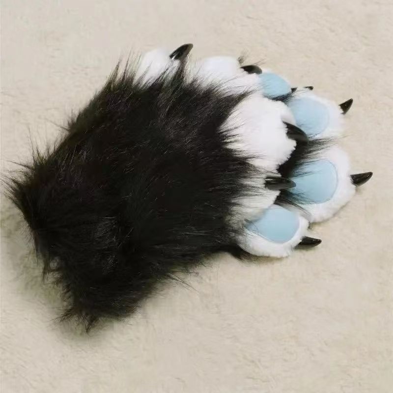 Plišane rukavice s mačjim šapama, sa piskavim zvukom, cosplay rekvizit za odrasle