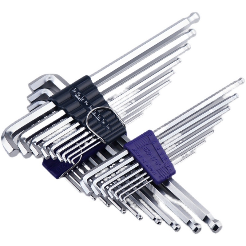 Bailey belső hatszögű kulcs készlet, 8 darab, TTR-S7/TTR-S9 modellek, SVCM+ anyag, elektrolitikus bevonat