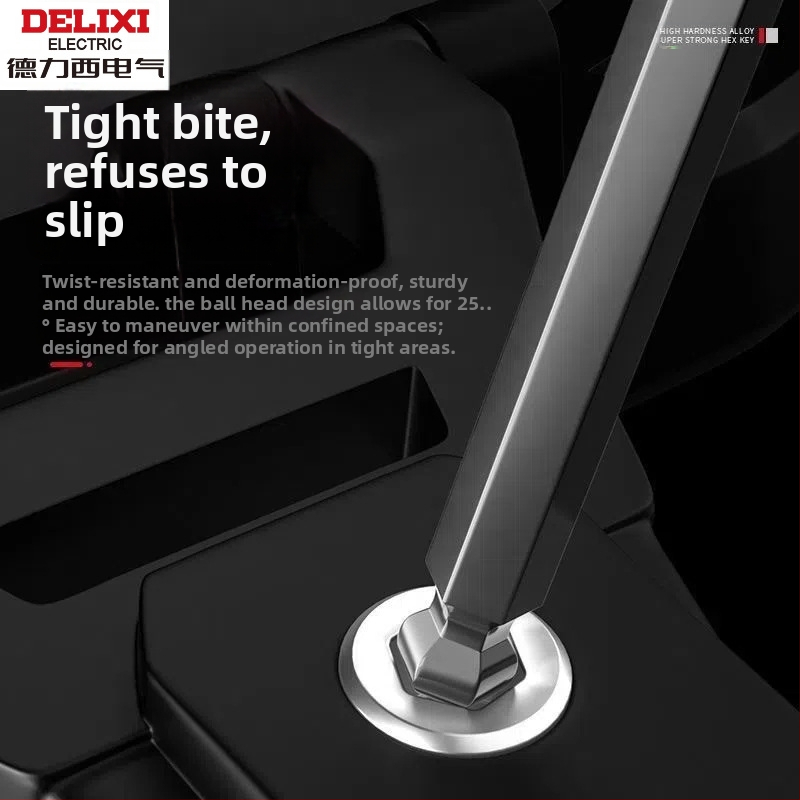 Delixi sada imbusových kľúčov, zliatina, vnútorný šesťuholník, vysoký krútiaci moment