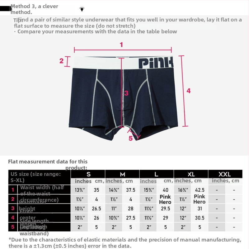 PINKHERO Pánske bavlnené boxerky – stredne vysoký pás, jednoliaty vzor, priedušné, antibakteriálne, sťahujúce brucho