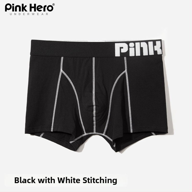 PINKHERO Meeste puuvillane bokserid – keskmise kõrgusega vöökoht, ühtlane muster, hingavad, antibakteriaalsed, kõhu pingestus