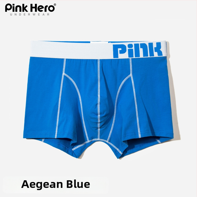 PINKHERO Meeste puuvillane bokserid – keskmise kõrgusega vöökoht, ühtlane muster, hingavad, antibakteriaalsed, kõhu pingestus