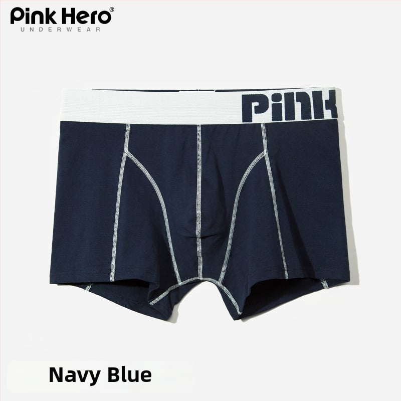 PINKHERO Meeste puuvillane bokserid – keskmise kõrgusega vöökoht, ühtlane muster, hingavad, antibakteriaalsed, kõhu pingestus