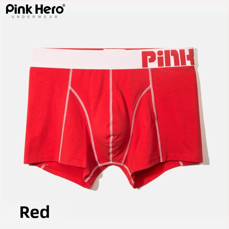 PINKHERO Meeste puuvillane bokserid – keskmise kõrgusega vöökoht, ühtlane muster, hingavad, antibakteriaalsed, kõhu pingestus