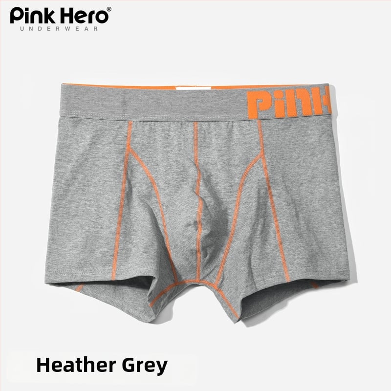 PINKHERO Meeste puuvillane bokserid – keskmise kõrgusega vöökoht, ühtlane muster, hingavad, antibakteriaalsed, kõhu pingestus