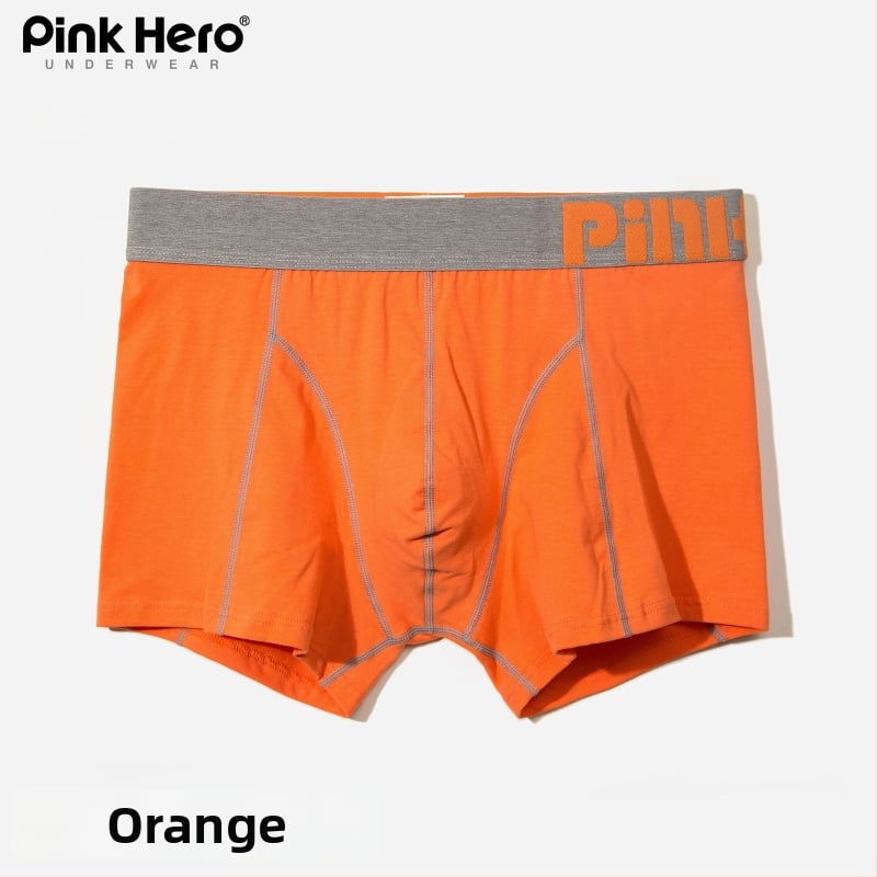 PINKHERO Meeste puuvillane bokserid – keskmise kõrgusega vöökoht, ühtlane muster, hingavad, antibakteriaalsed, kõhu pingestus