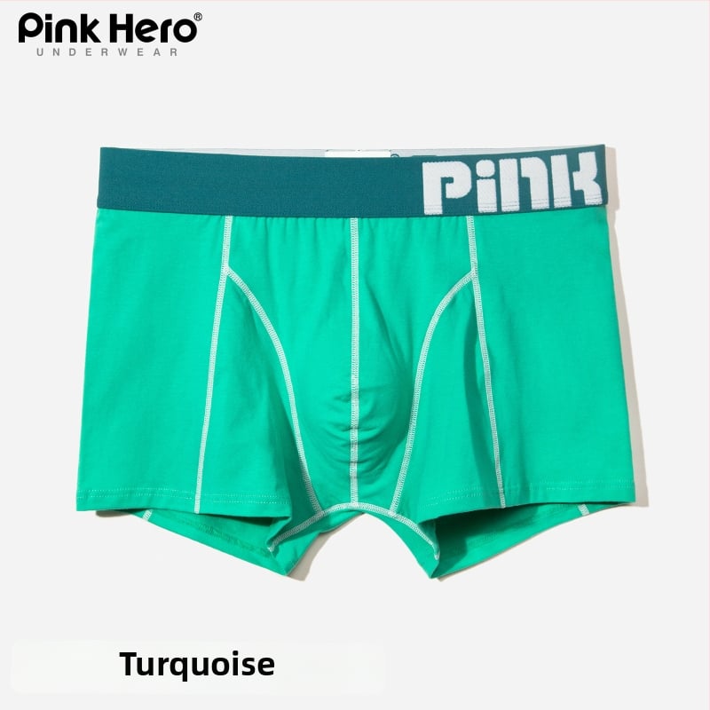 PINKHERO Meeste puuvillane bokserid – keskmise kõrgusega vöökoht, ühtlane muster, hingavad, antibakteriaalsed, kõhu pingestus