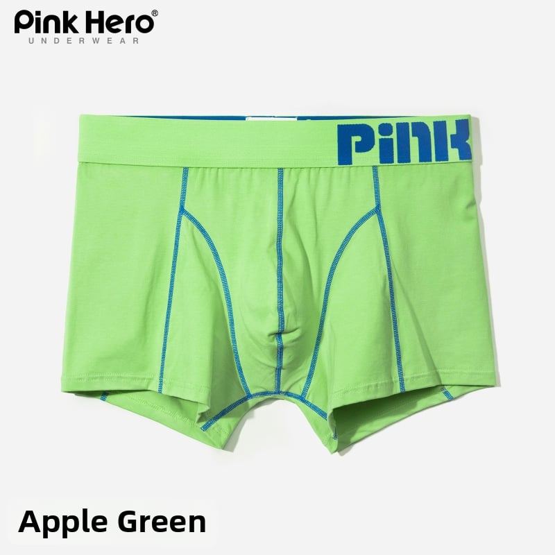 PINKHERO Meeste puuvillane bokserid – keskmise kõrgusega vöökoht, ühtlane muster, hingavad, antibakteriaalsed, kõhu pingestus