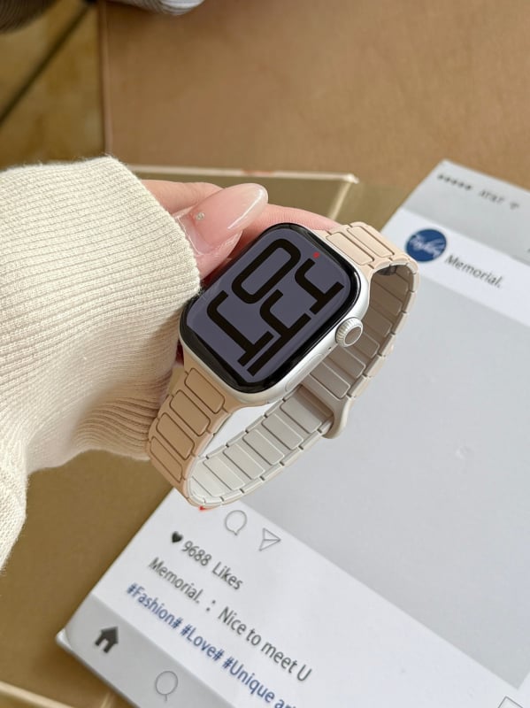 Magnetinis silikono laikrodžio dirželis Apple Watch — magnetinis užsegimas, pritaikomas sąsajos dydis