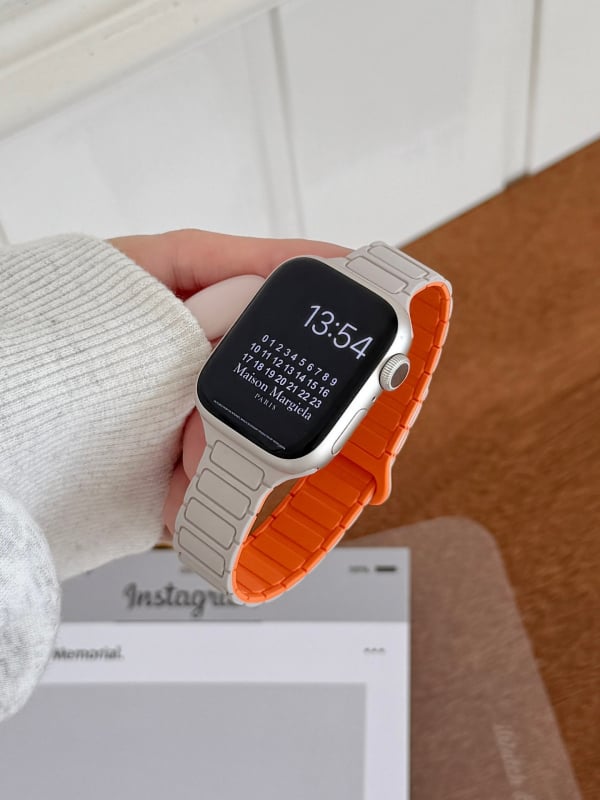 Magnetinis silikono laikrodžio dirželis Apple Watch — magnetinis užsegimas, pritaikomas sąsajos dydis