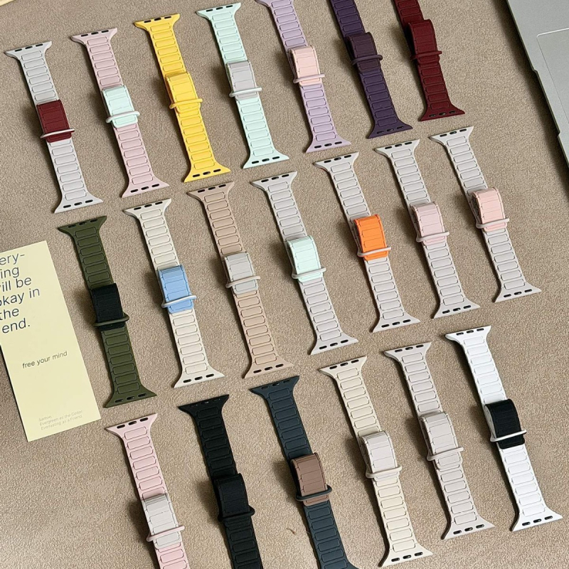 Magnetinis silikono laikrodžio dirželis Apple Watch — magnetinis užsegimas, pritaikomas sąsajos dydis