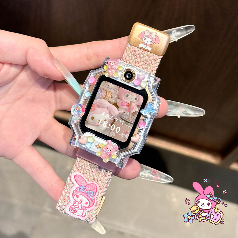 Little Genius laikrodžio dirželis — nailono pynimas, magnetinis užsegimas, madingas stilius