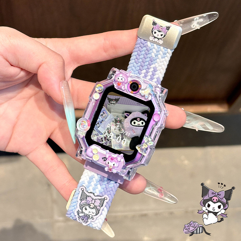 Little Genius laikrodžio dirželis — nailono pynimas, magnetinis užsegimas, madingas stilius