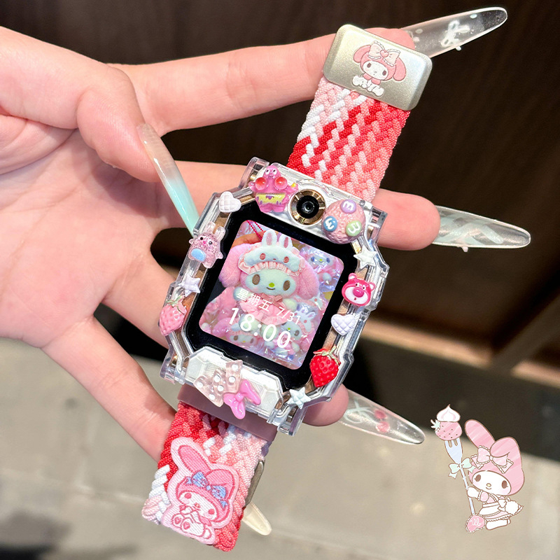 Little Genius laikrodžio dirželis — nailono pynimas, magnetinis užsegimas, madingas stilius