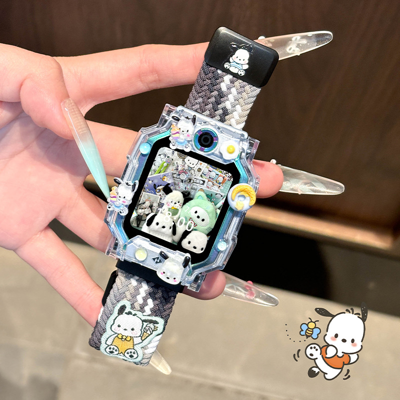 Little Genius laikrodžio dirželis — nailono pynimas, magnetinis užsegimas, madingas stilius