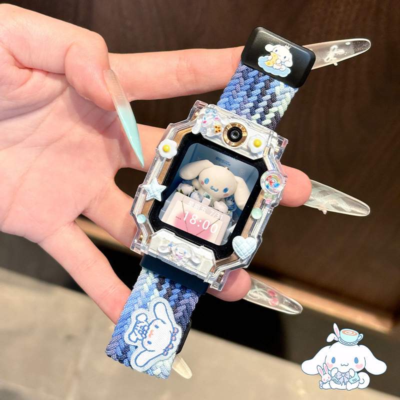 Little Genius laikrodžio dirželis — nailono pynimas, magnetinis užsegimas, madingas stilius