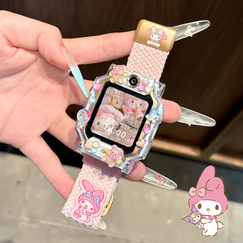 Little Genius laikrodžio dirželis — nailono pynimas, magnetinis užsegimas, madingas stilius