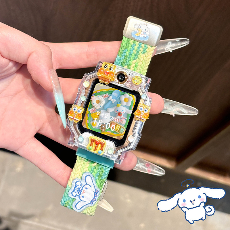 Little Genius laikrodžio dirželis — nailono pynimas, magnetinis užsegimas, madingas stilius