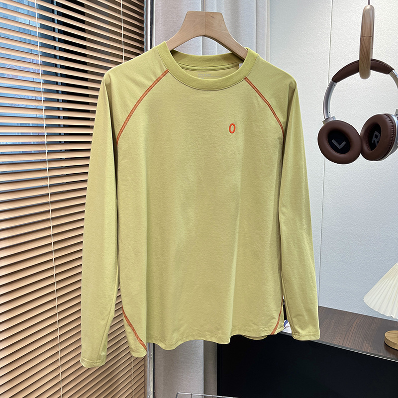 Sportiniai marškiniai su ilgomis rankovėmis laisvo kirpimo, dryžuotas raštas, apvalus kaklas, 96% poliesteris