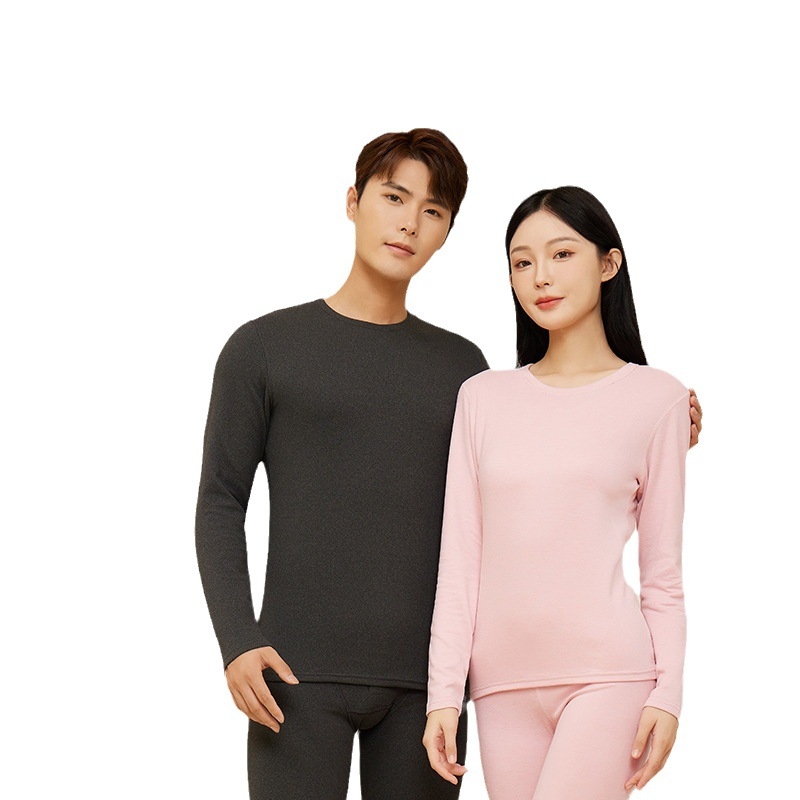 Unisex termalni set donjeg rublja — mješavina vune i svile, viskoze, spandeksa i poliestera; velur završetak; srednja težina; okrugli vrat, dugi rukavi; gornji dio + hlače