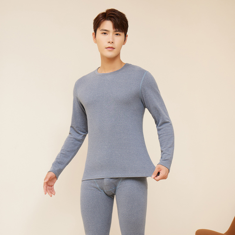 Unisex termalni set donjeg rublja — mješavina vune i svile, viskoze, spandeksa i poliestera; velur završetak; srednja težina; okrugli vrat, dugi rukavi; gornji dio + hlače