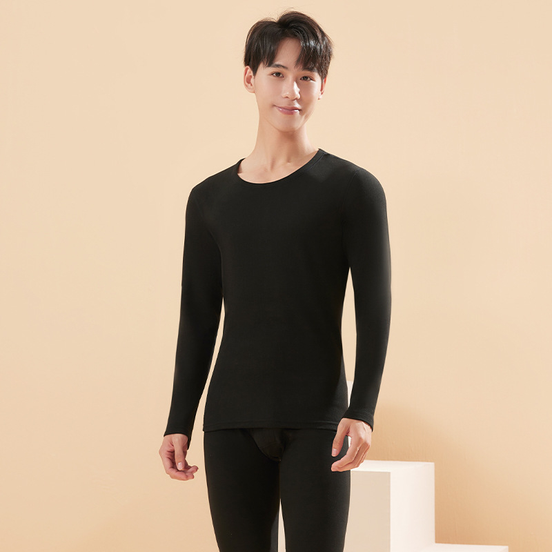 Unisex termalni set donjeg rublja — mješavina vune i svile, viskoze, spandeksa i poliestera; velur završetak; srednja težina; okrugli vrat, dugi rukavi; gornji dio + hlače