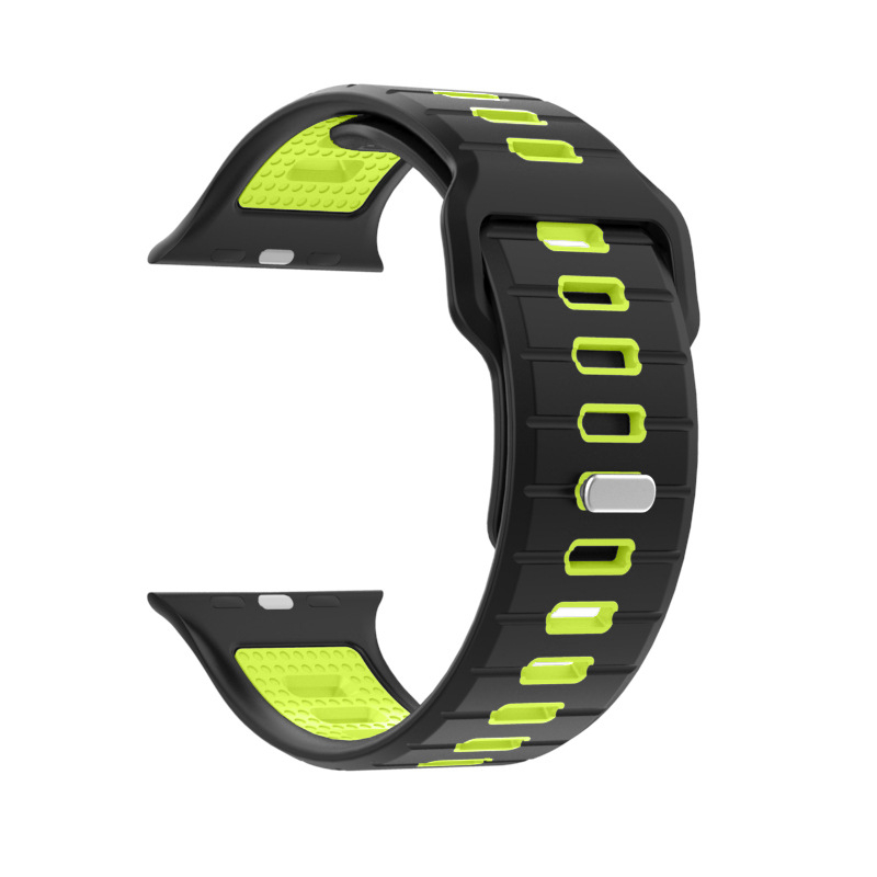 Siliconinė Apple Watch juostelė, madingas dizainas, 25 g, spaudžiamasis užsegimas, pritaikomos jungties konfiguracijos