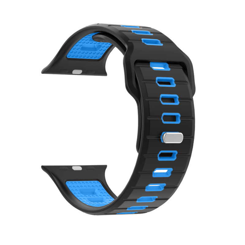 Siliconinė Apple Watch juostelė, madingas dizainas, 25 g, spaudžiamasis užsegimas, pritaikomos jungties konfiguracijos