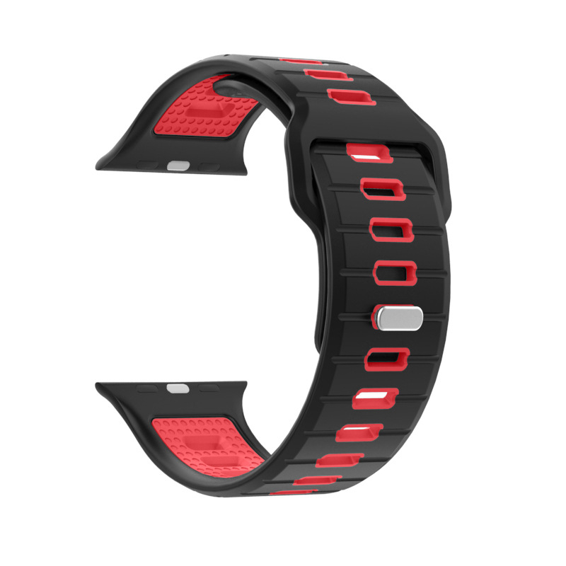 Siliconinė Apple Watch juostelė, madingas dizainas, 25 g, spaudžiamasis užsegimas, pritaikomos jungties konfiguracijos