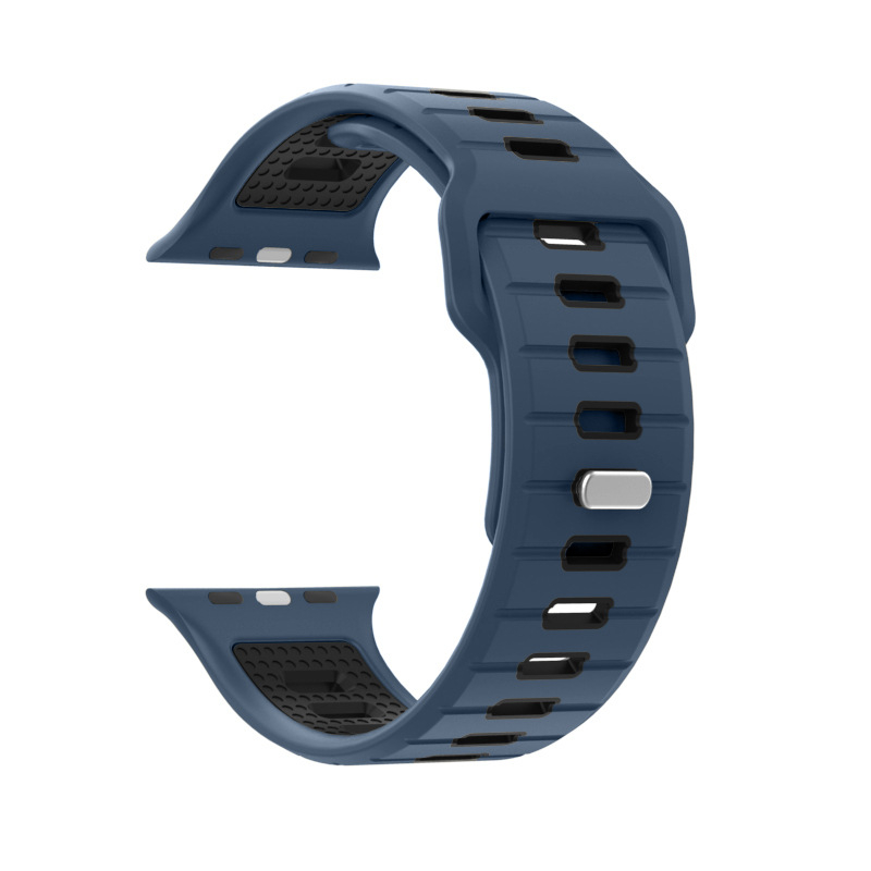 Siliconinė Apple Watch juostelė, madingas dizainas, 25 g, spaudžiamasis užsegimas, pritaikomos jungties konfiguracijos