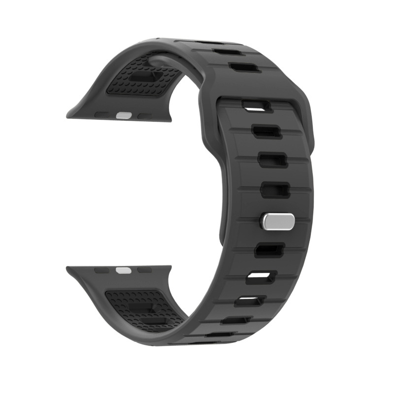 Siliconinė Apple Watch juostelė, madingas dizainas, 25 g, spaudžiamasis užsegimas, pritaikomos jungties konfiguracijos