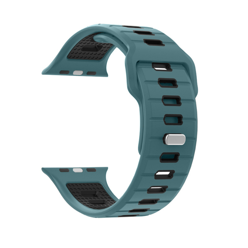 Siliconinė Apple Watch juostelė, madingas dizainas, 25 g, spaudžiamasis užsegimas, pritaikomos jungties konfiguracijos