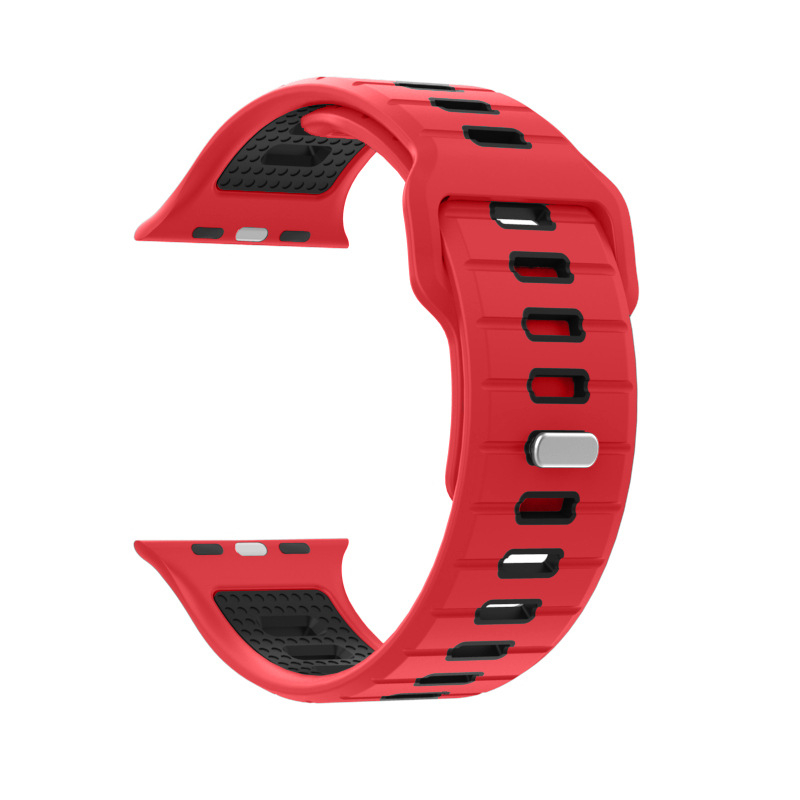 Siliconinė Apple Watch juostelė, madingas dizainas, 25 g, spaudžiamasis užsegimas, pritaikomos jungties konfiguracijos