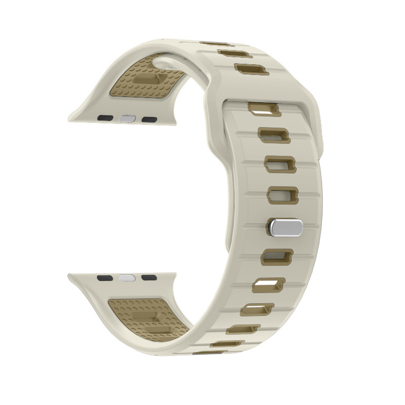 Siliconinė Apple Watch juostelė, madingas dizainas, 25 g, spaudžiamasis užsegimas, pritaikomos jungties konfiguracijos