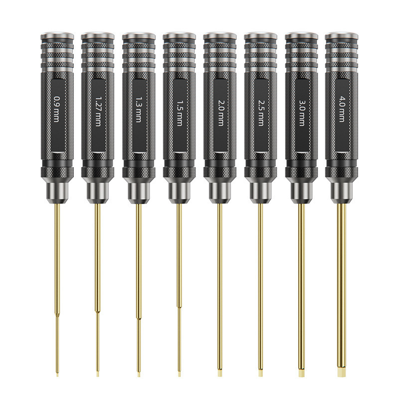 VDE szigetelőanyagú hatszögletű csavarhúzó és kulcs készlet modellek repülőgépekhez, több mint 200 készlet, építésre, vágó formátum