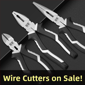 Клещи с игловиден нос и диагонален нос за електротехници, спестяващи усилия, индустриално качество, ръчни клещи