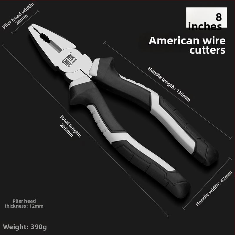 Клещи с игловиден нос и диагонален нос за електротехници, спестяващи усилия, индустриално качество, ръчни клещи