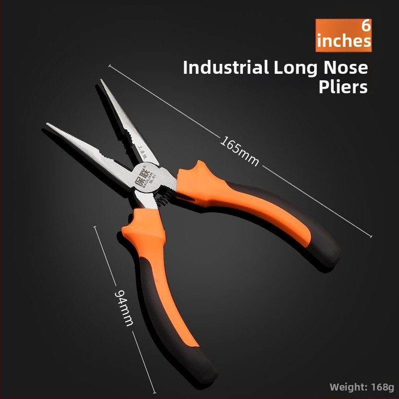 Клещи с игловиден нос и диагонален нос за електротехници, спестяващи усилия, индустриално качество, ръчни клещи