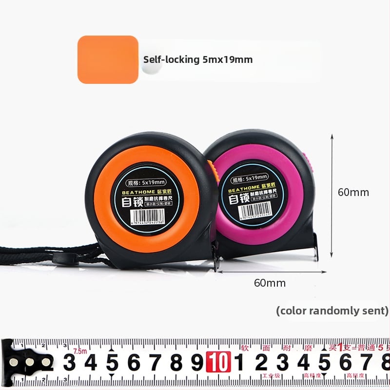 Рулетка с ABS удебелен корпус, износоустойчива халка, Luban стоманена лента, метрични и инчови формати