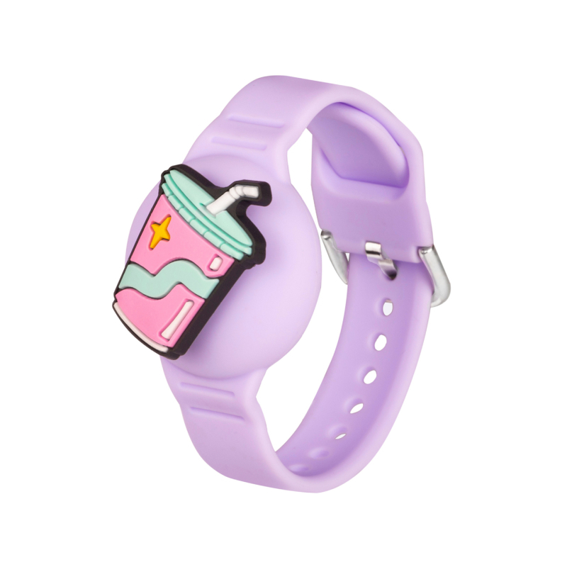 AirTag защитен силиконов калъф за деца с сменяема карикатурна гривна — модел AT-70