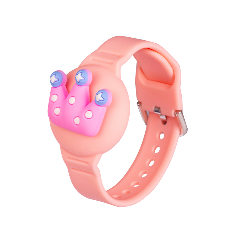 AirTag защитен силиконов калъф за деца с сменяема карикатурна гривна — модел AT-70