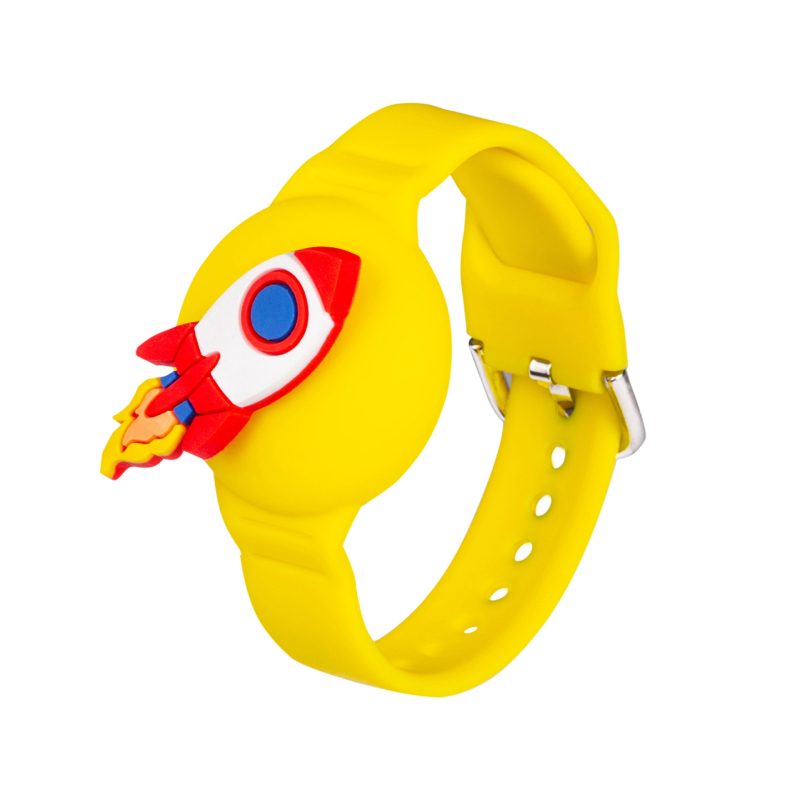 AirTag защитен силиконов калъф за деца с сменяема карикатурна гривна — модел AT-70