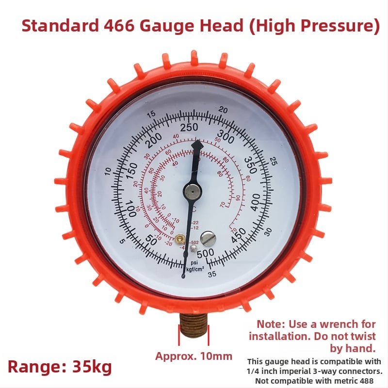 Συσκευή βαλβίδων: διακόπτης και τριόδρομη βαλβίδα, πιεσόμετρο, οπτικό παράθυρο ψυκτικού, εκκενωτικό βαλβίδας