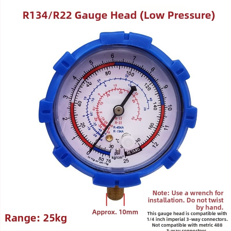 Συσκευή βαλβίδων: διακόπτης και τριόδρομη βαλβίδα, πιεσόμετρο, οπτικό παράθυρο ψυκτικού, εκκενωτικό βαλβίδας