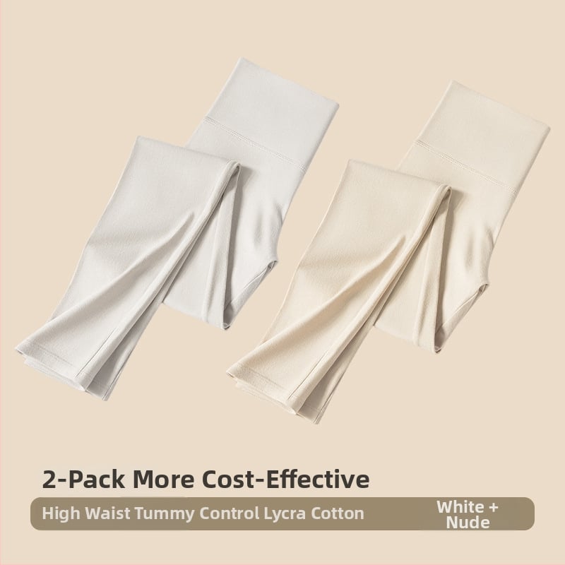 Moterims aukštos juosmens medvilniniai leggingai – kūno formavimas, pilvo kontrolė, šilta, be siūlių (95–100% medvilnės)