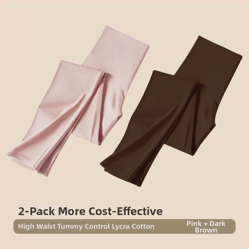 Moterims aukštos juosmens medvilniniai leggingai – kūno formavimas, pilvo kontrolė, šilta, be siūlių (95–100% medvilnės)