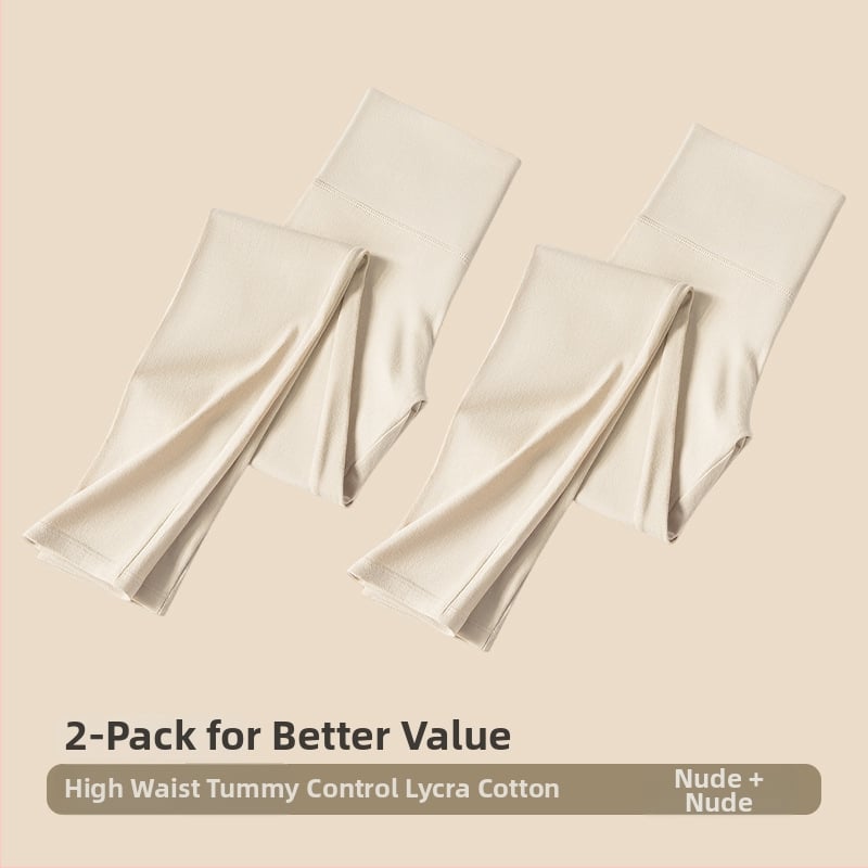 Moterims aukštos juosmens medvilniniai leggingai – kūno formavimas, pilvo kontrolė, šilta, be siūlių (95–100% medvilnės)