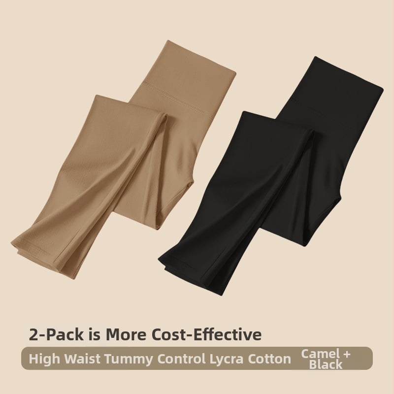 Moterims aukštos juosmens medvilniniai leggingai – kūno formavimas, pilvo kontrolė, šilta, be siūlių (95–100% medvilnės)
