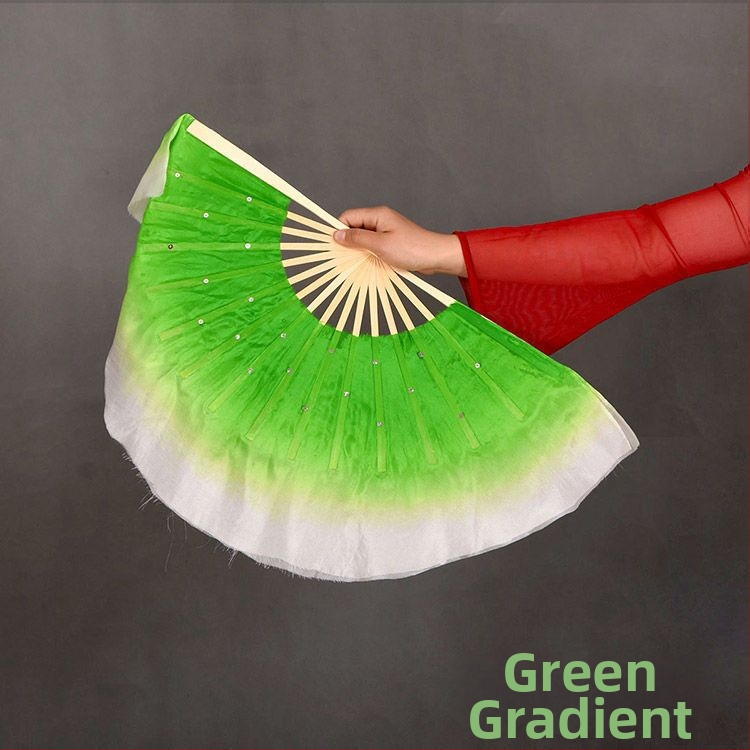 Двустранен танцов фен в Yangko стил с лампа-фон с цветя за деца, за изпълнения в детска градина и начално училище; Марка: Other; Пуснат през лято 2021