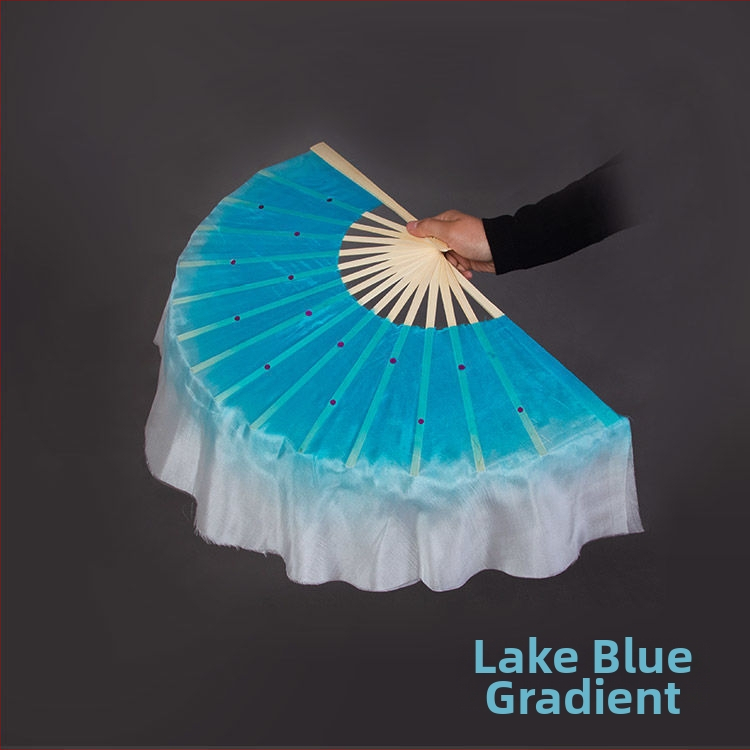 Двустранен танцов фен в Yangko стил с лампа-фон с цветя за деца, за изпълнения в детска градина и начално училище; Марка: Other; Пуснат през лято 2021